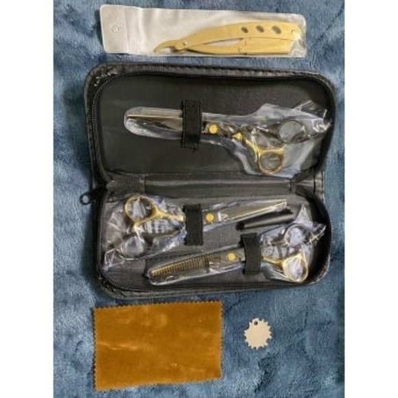 New Professional Black Gold Hairdressing Teeth Scissors Stainless Steel. - Picture 2 of 3